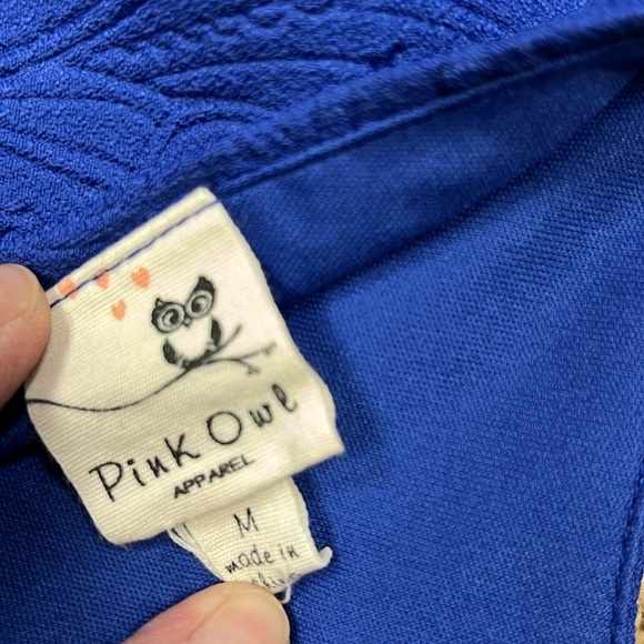 Blue patterned mini dress size M - Picture 3 of 4